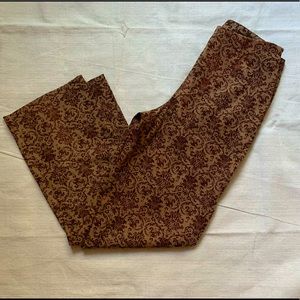 Vintage Print Pants. Size 6.